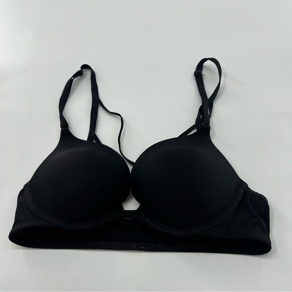 Victoria’s Secret Black Strappy Push Up Bra 34B Sexy - Picture 1 of 4
